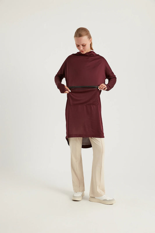 Kanguru Tracksuit Top - Burgundi