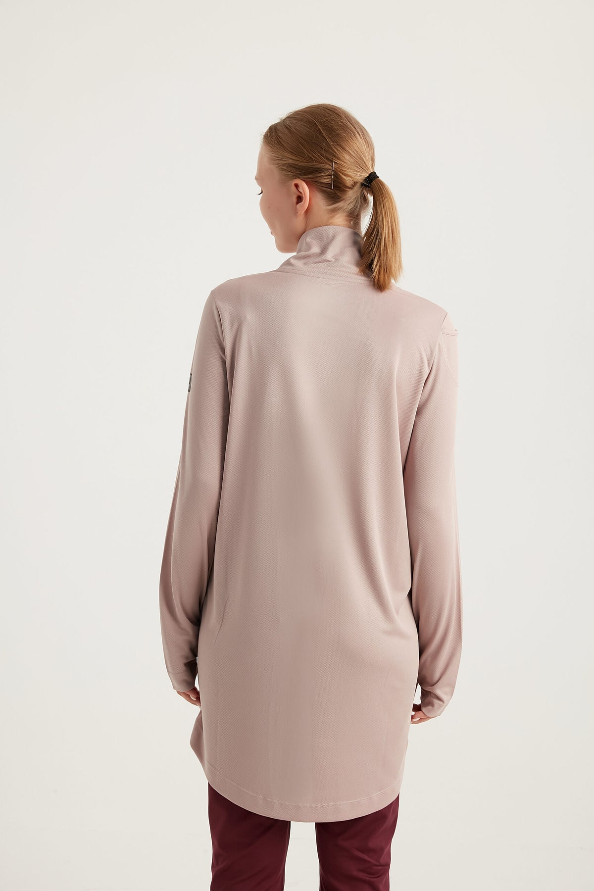 GYM-FIT Turtleneck Tracksuit Top - Blush