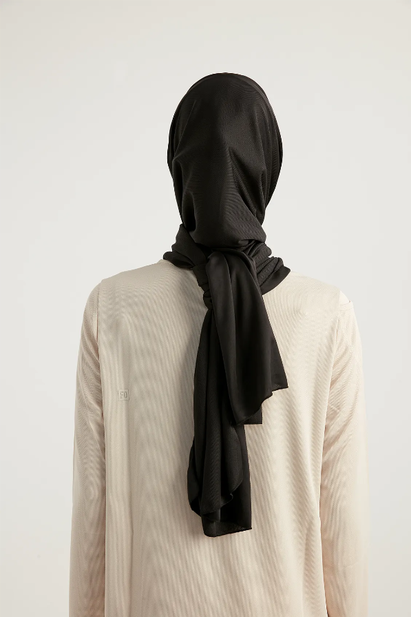 Sports hijab with cap - Black