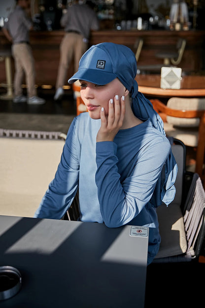 GYM-FIT Turtleneck Tracksuit Top - Blue