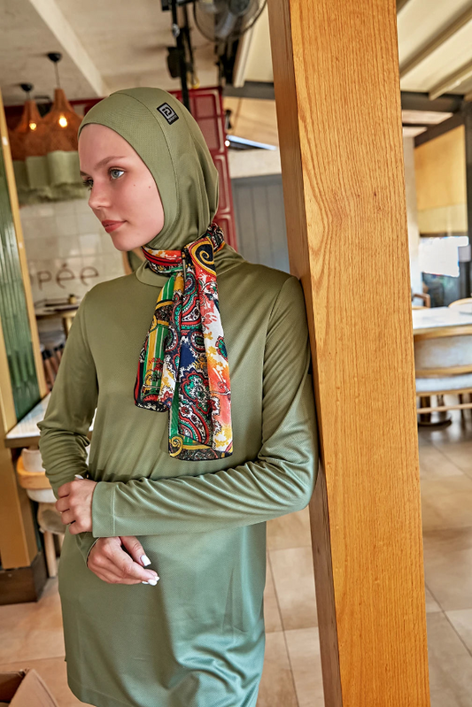 Top and matching Hijab - Green