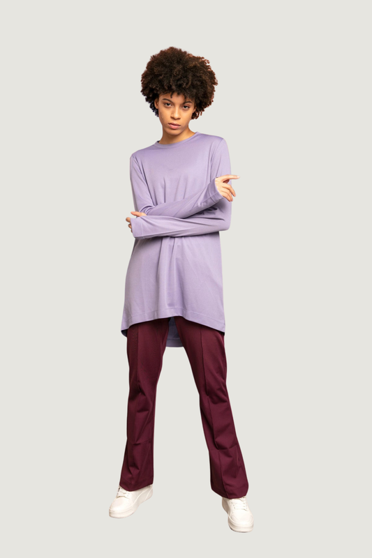 GYM-FIT Crewneck Tracksuit Top - lavender