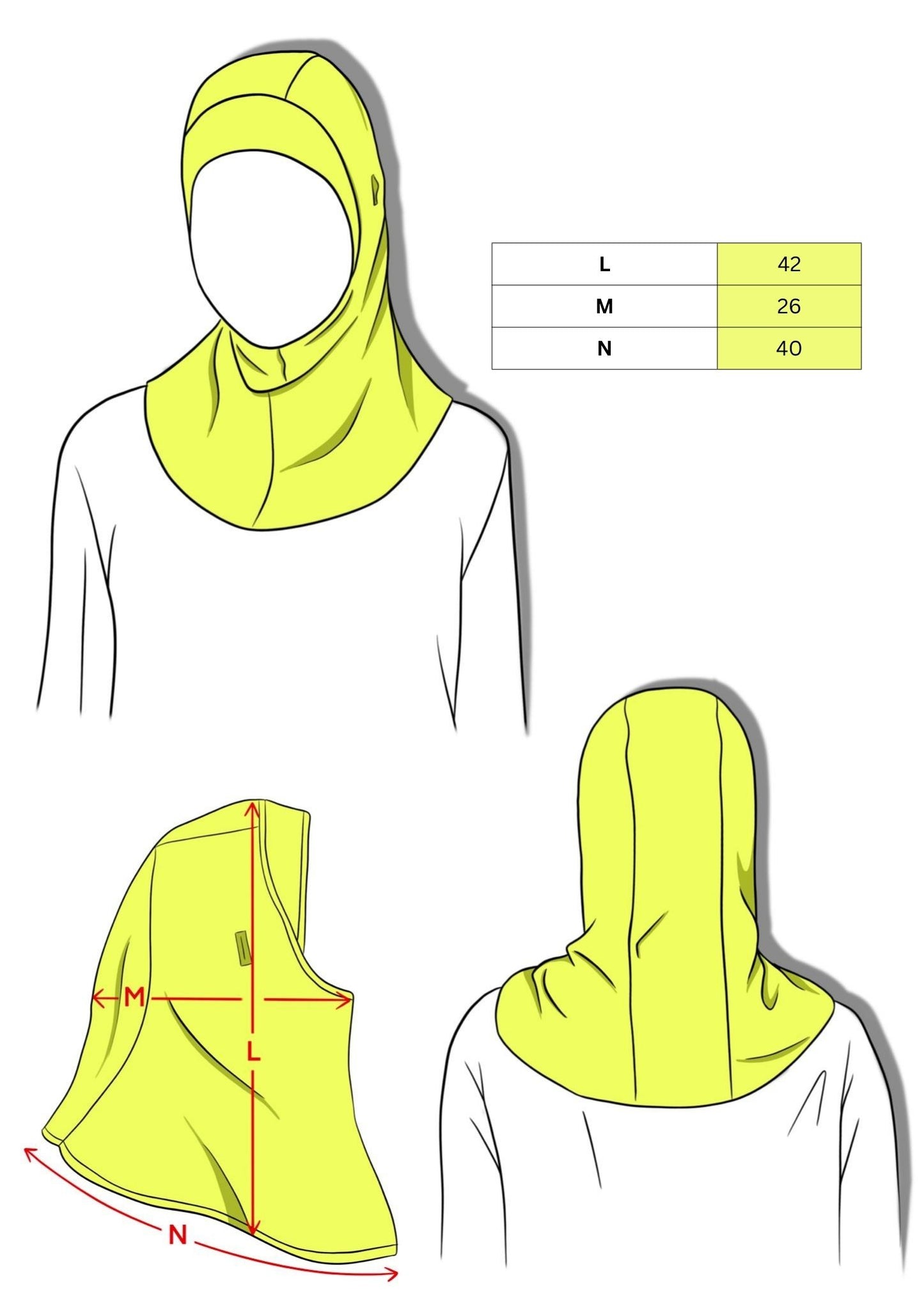 Sports hijab with EarPods - Beige