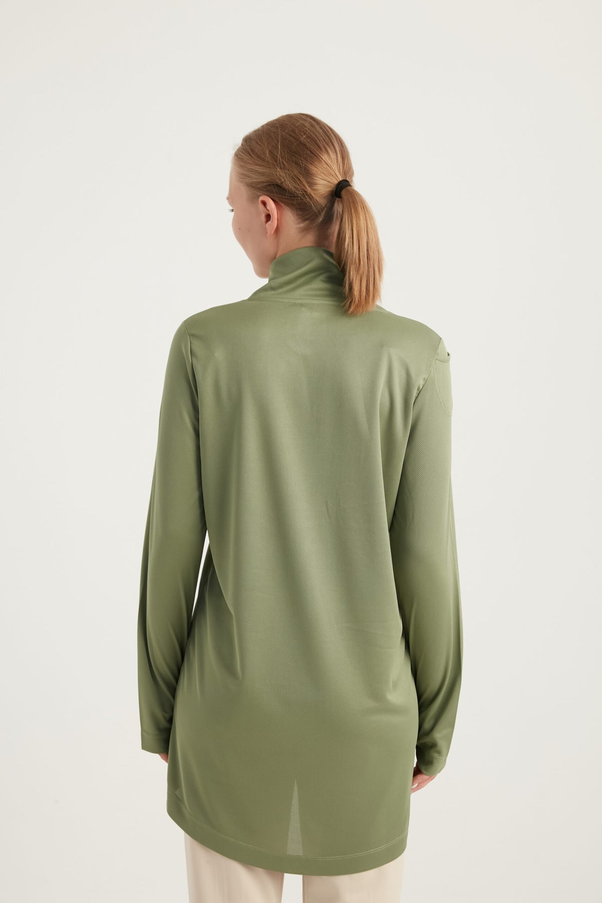 GYM-FIT Turtleneck Tracksuit Top - Green