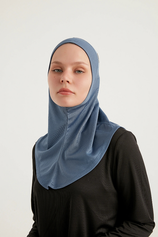 Top and matching Hijab - Blue