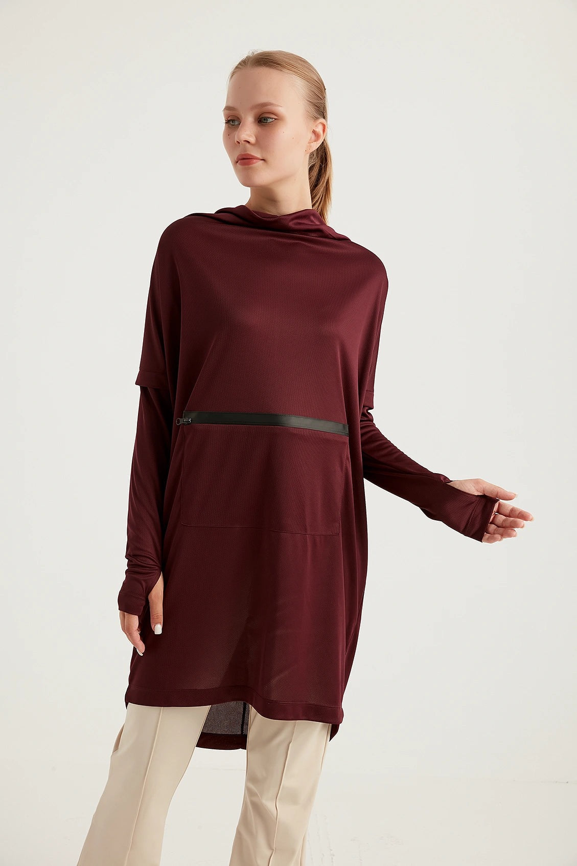 Kanguru Tracksuit Top - Burgundi