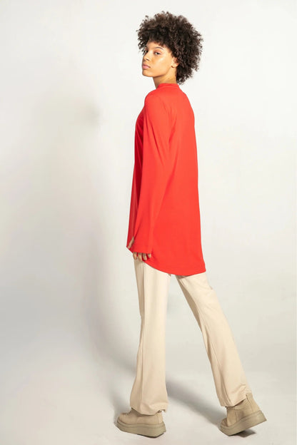 GYM-FIT Crewneck Tracksuit Top - Red