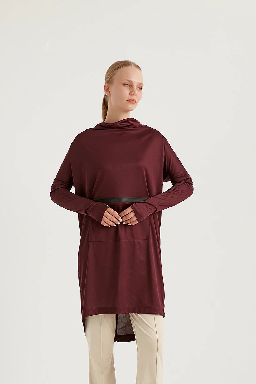 Kanguru Tracksuit Top - Burgundi