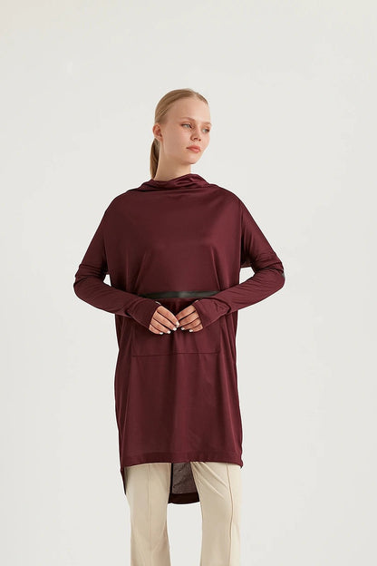 Kanguru Tracksuit Top - Burgundi