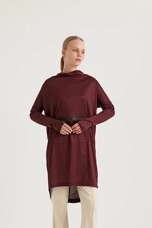 Kanguru Tracksuit Top - Burgundi
