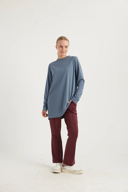 GYM-FIT Turtleneck Tracksuit Top - Blue