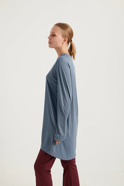 GYM-FIT Turtleneck Tracksuit Top - Blue