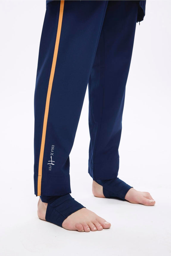H-Per 6-Piece Full-Coverage Swimsuit Set with Orange bands