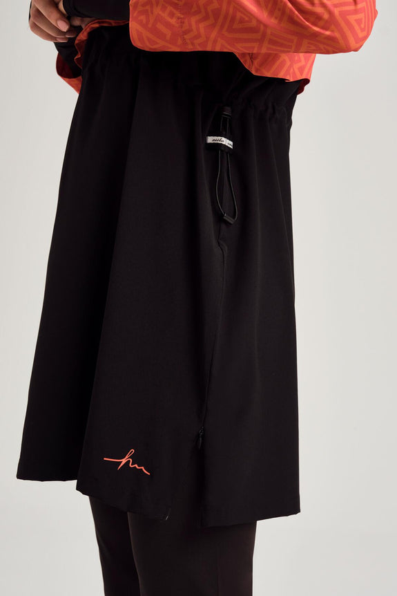 Orange and Black Gilet 5 Piece Full-Covered Modest Swimsuit Set
