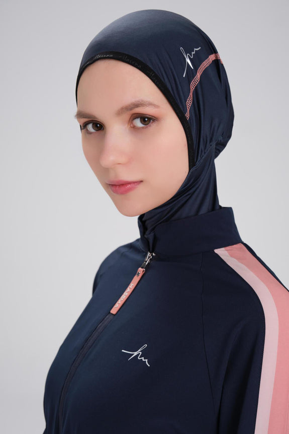H-Per 6-Piece Full-Coverage Swimsuit Set with Pink bands