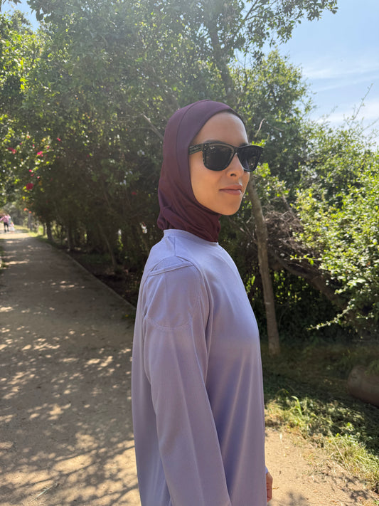 Top and matching Hijab - Lavender